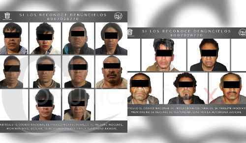 Detienen en Toluca a 17 personas, presuntos integrantes de dos bandas delictivas